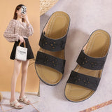 Breakj Thick Bottom Slippers Female Foot Pedal Home Slippers Car Sewing Hollow Slippers Female Women