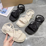 Breakj Sandals Women 2025 Summer New Korean Version Of Thick Soles To Increase The Breathable Sandals Are Not Tired Roman
