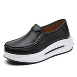 Breakj And Autumn 2024 Spring And Autumn Texture Comfortable And Lightweight Women's Leisure Thick-Soled Round Head Tie With Raised Women's Shoes Big Head Shoes Mom