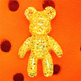 Hard Resin Glitter Cartoon Shoe Charms Accessories Cute Chocolate Bear Shoes Buttons Colorful Sandals Charm