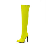 New Plus Size 34-45 Ins Sexy White Over The Knee Boots Women 2020 Thin High Heels Thigh High Lady Boots Shoes