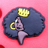 1pcs Black Elements Shoe Charms Black Girl Magic Queen Shoes Accessories Decoration Fit Croc Jibz Kids Gifts