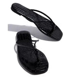 Flower Brown Black Solid Color Women Summer Slides Flip Flops Outdoor Sexy Casual Sandals Female Flat Heel Slippers Plus Size