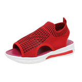 Women Platform Shoes Summer Women New Casual Mesh Hollow Fish Beach Sandals Women's Comfort Wedge Sports