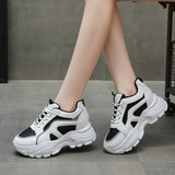 Breakj And Leisure Shoes Women 2025 Autumn New Thick-Soled Lace Running Shoes Old Dad