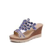 Slippers Crystal Wedges Slides For Women High Heels Fashion Summer Beach Shoes 2020 Female Platform Sandalias