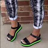 Gladiator New Ladies Platform Summer Sandals Wedges Women 2021 Buckle Casual Beach Sandals Zapatillas Casa Mujer Big Size