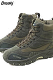 Military Boots Men Genuine Leather US Army Hunting Trekking Camping Mountaineering Winter Work Shoes Zapatos