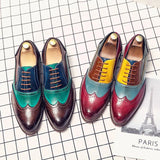 Large Size Men's Leather Shoes British Style Hit Color Men Shoes New Fashion Design High Quality Casual Dress