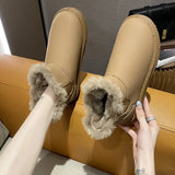 New Snow Women Boots Thickening Plus Velvet Winter Fashion Warm Short Boots Cotton Shoes Women'S Snow Boots Winter