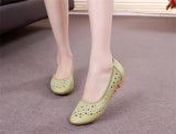 2017 women slides summer cut-outs cow muscle Shoes soft mules clogs for woman comfortable office nurse sandal,retro