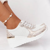 Spring Autumn Women Casual Walking Shoes Height Increasing Sport Wedge Shoes Air Cushion Comfortable Sneakers Zapatos De