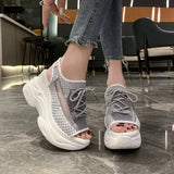 Breakj Spring And Summer New Slope Hedley Women's Thick-Soled Flying Weaving With Fish Mouth Sports Sandals Fashion Casual Roman