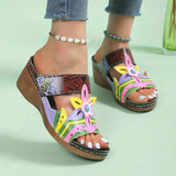 Breakj Summer New Large-Size Lady Slope And National Wind Sandals Light And Comfortable Women's Cool
