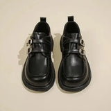 Shoes Ladies Oxfords Women's Clogs Platform Modis British Style Female Footwear Soft 2024 Leather Creepers Cute Cross