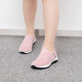Flat Shoes Knit Woman Casual Slip On Vulcanized Shoes Female Mesh Soft Breathable Women's Footwear For Ladies
