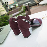 2020 New Ankle Strap Heels Women Sandals 5/7CM Summer Shoes Women Open Toe Chunky High Heels Party Dress Sandals Big Size