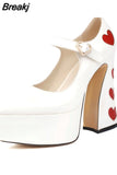 Dropship 2023 Spring Summer Platform Woman Mary Janes Shoes Pumps Elegant Office Lady Woman Shoes Pumps Big Size