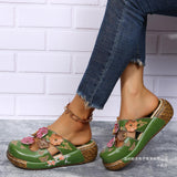 Breakj Wind Plum Totem Thick Bottom Cool Slippers Women's Summer New Pine Cake And Bao Head Slippers Women's Anti-Slip Women