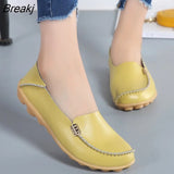 Sale Women Round Head Shoes Solid Color Sewing Women Summer Comfy Flat Sneakers Leisure Walking Femininas Footwear Plus
