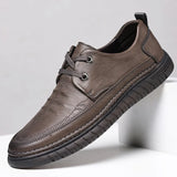 men loafers slip on Autumn Brand Men's Casual Shoes Fashion Leather Shoes for Men Soft Bottom Business Leather Flat Shoes