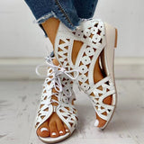 Summer New Shoelaces Gladiator Boot Leisure Wedge Heel Comfort Women Shoes Plus Size Women Sandals Zapatillas De