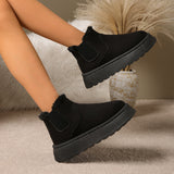 Breakj Velvet Round Head Jacket Cotton Boots 2025 Autumn And Winter New 44 Large Thick Snow Boots