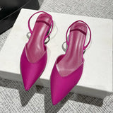 Breakj Sandals Women 2025 New Summer Simple Pointed Square Heel Women's High Heels Fine Fashion Women's Single