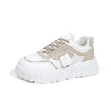 Breakj Summer New Korean Ins Breathable Small White Shoes Women's Hollow Casual Board Shoes Thick Platform Versatile Pine Shoes XQ