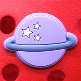 shipping 1pcs Celestial Planet Shoe Charms PVC Croc Decorations Flag Meteor JIBZ Charm Buckle for Kids Party Xmas