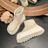Breakj And Winter 2025 New Thick-Bottomed Martin Boots Women's Cake And Round Head After The Zippered Boun Short