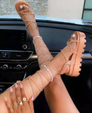 Gladiator Sandals For Women 2022 Summer Woman Thick Bottom Platform Flats Women's Fashion Cross Strap Sandalias Female
