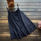 Vintage Lace Crochet Tops Women's Spaghetti Strap Blouses ZANZEA 2022 Casual Summer Floral Tunic Female Chemise