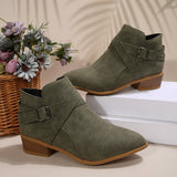 Breakj Autumn And Winter New Large-Size Tip Side Zipper Fashion Comfortable Short Boots Women