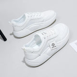Breakj Summer New Korean Ins Breathable Small White Shoes Women's Hollow Casual Board Shoes Platform Versatile Cake Shoes XYD