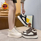 Breakj Plus Velvet High Top Small White Shoes Female 2024 Winter Korean Version Versatile Student Shoes Warm Casual Shoes Female