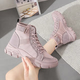 2023 Spring New Student Wild Knight Short women Boots Short Tube High Top Small Short Boots Canvas Shoes
