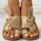 Sandals Slip On Summer Shoes Women Flats Sandals Bow Women Flip Flop For Outdoor Slippers Casual Flat Sandalias