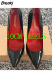 classic high heels Patent Leather Women Sexy Stiletto heels 12cm/10cm/8cm Ladies Fashion Pointed Toe Pumps Party