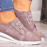 2022 New High Heel Lady Casual Women Sneakers Leisure Platform Shoes Breathable Height Increasing Shoes Women Flats Plus Size