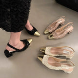 Thick With Late Night Gentle Baotou Sandals Fairy Shoes 2024 New Spring And Summer Temperament Small Fragrant Wind Single