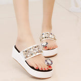 Women shoes Platform Gladiator Sandals Women Summer wedges slipper crystal Sandal Flat Platform summer women Slipper