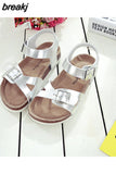 Summer Casual Kids Beach Print Cork Sandals for Girls Boys Children Outdoor Non-slip Flat with Cute Slide