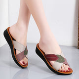 Breakj 2024 New Summer Flat-Bottomed Slippers Women's Fashion Women's Shoes Anti-Slip Soft-Soled Women's