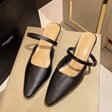 Breakj Spring And Summer New Bag Head Half Slippers Women's Fashion Side Shallow And A Word With Cold