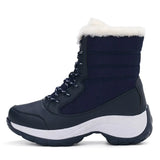Women Boots Warm Fur Snow Boots For Winter Shoes Women Platform Boots Ankle Waterproof Winter Shoes Woman Heels Botas De