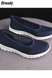 Women's Vulcanized Shoes Fashion Light Breathable Mesh Walking Flat Shoes Women Casual Sneakers 2023 Tenis Feminino Female