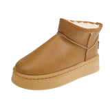 Breakj Bottom Snow Boots Women 2025 Winter New Velvet Thick Warm Cotton Boots Fashion Leisure Short