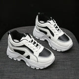 Breakj And Leisure Shoes Women 2025 Autumn New Thick-Soled Lace Running Shoes Old Dad