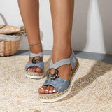 Breakj Women's Shoes Sandals 2025 Summer New Flat Bottom Slope And Fish Mouth Casual Women's Sandals